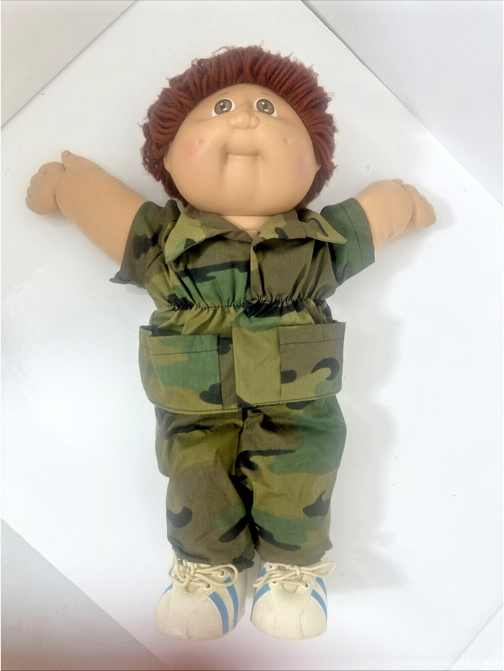 Vintage 1984 Cabbage Patch Kids Boy Doll Mold 2 Camo OK Factory Coleco Jumpsuit